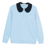 Felpa con colletto in contrasto blu SHUSHU/TONG - donna 