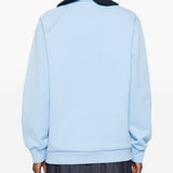 Felpa con colletto in contrasto blu SHUSHU/TONG - donna 