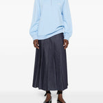 Felpa con colletto in contrasto blu SHUSHU/TONG - donna 