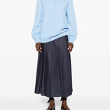 Felpa con colletto in contrasto blu SHUSHU/TONG - donna 
