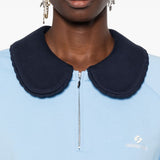 Felpa con colletto in contrasto blu SHUSHU/TONG - donna 