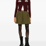 Cardigan con ricamo florele in bordeaux Shushu/tong - donna 