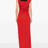 Abito maxi con spacco blaine in rosso Simkhai - donna 