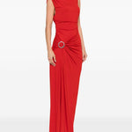 Abito maxi con spacco blaine in rosso Simkhai - donna 