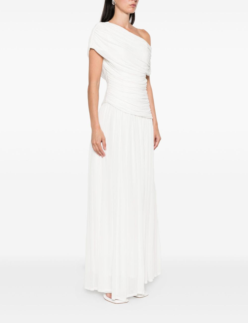 Abito monospalla drappeggiato in bianco Simkhai - donna 