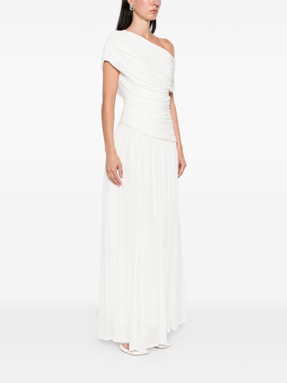 Abito monospalla drappeggiato in bianco Simkhai - donna 