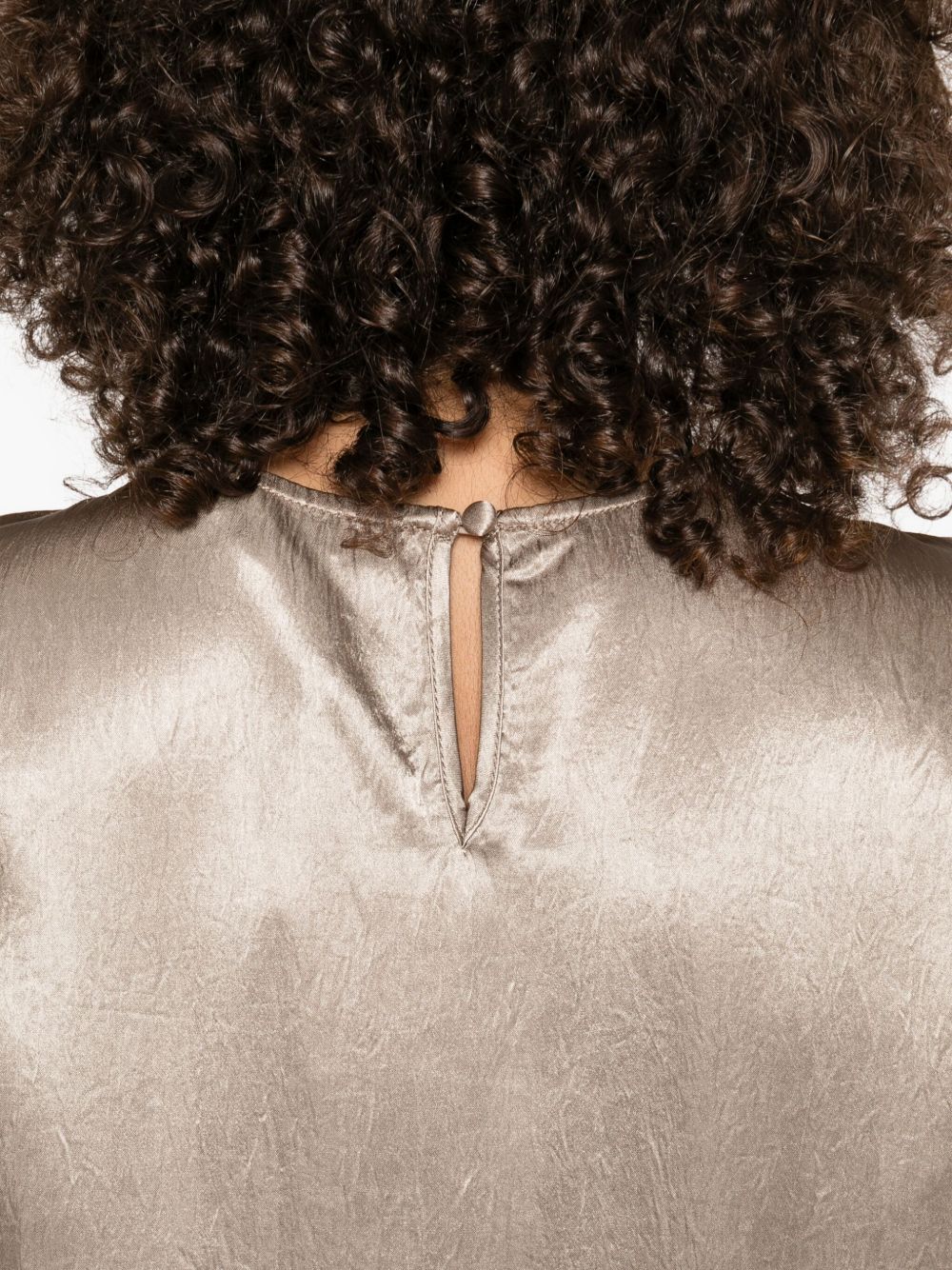Top satinato a maniche corte in beige Simkhai - donna 
