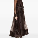 Abito midi monospalla in marrone Simkhai - donna 