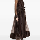 Abito midi monospalla in marrone Simkhai - donna 