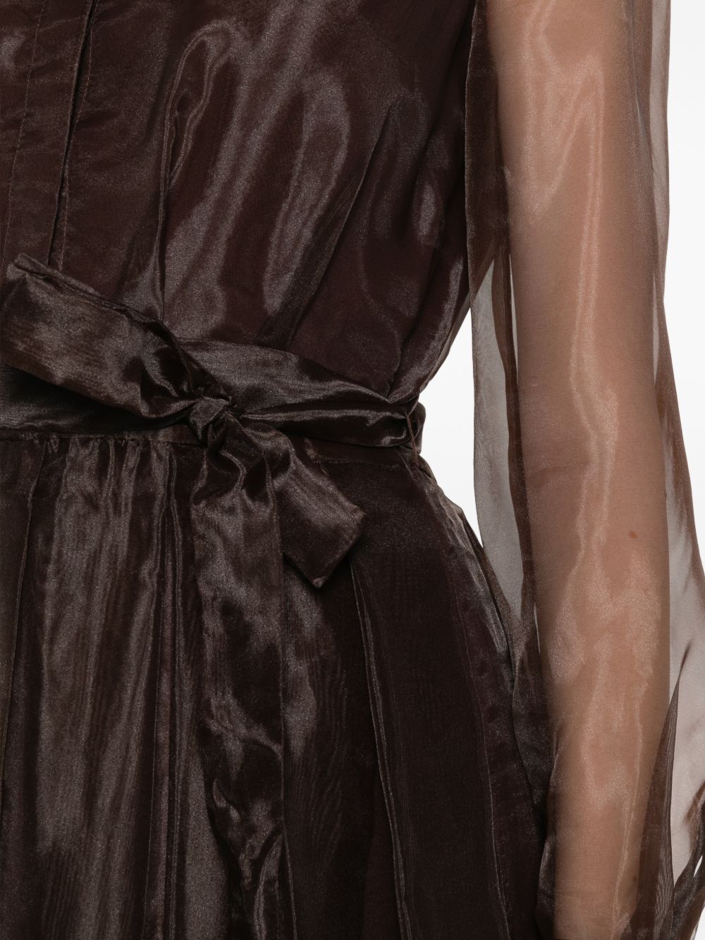 Abito midi monospalla in marrone Simkhai - donna 