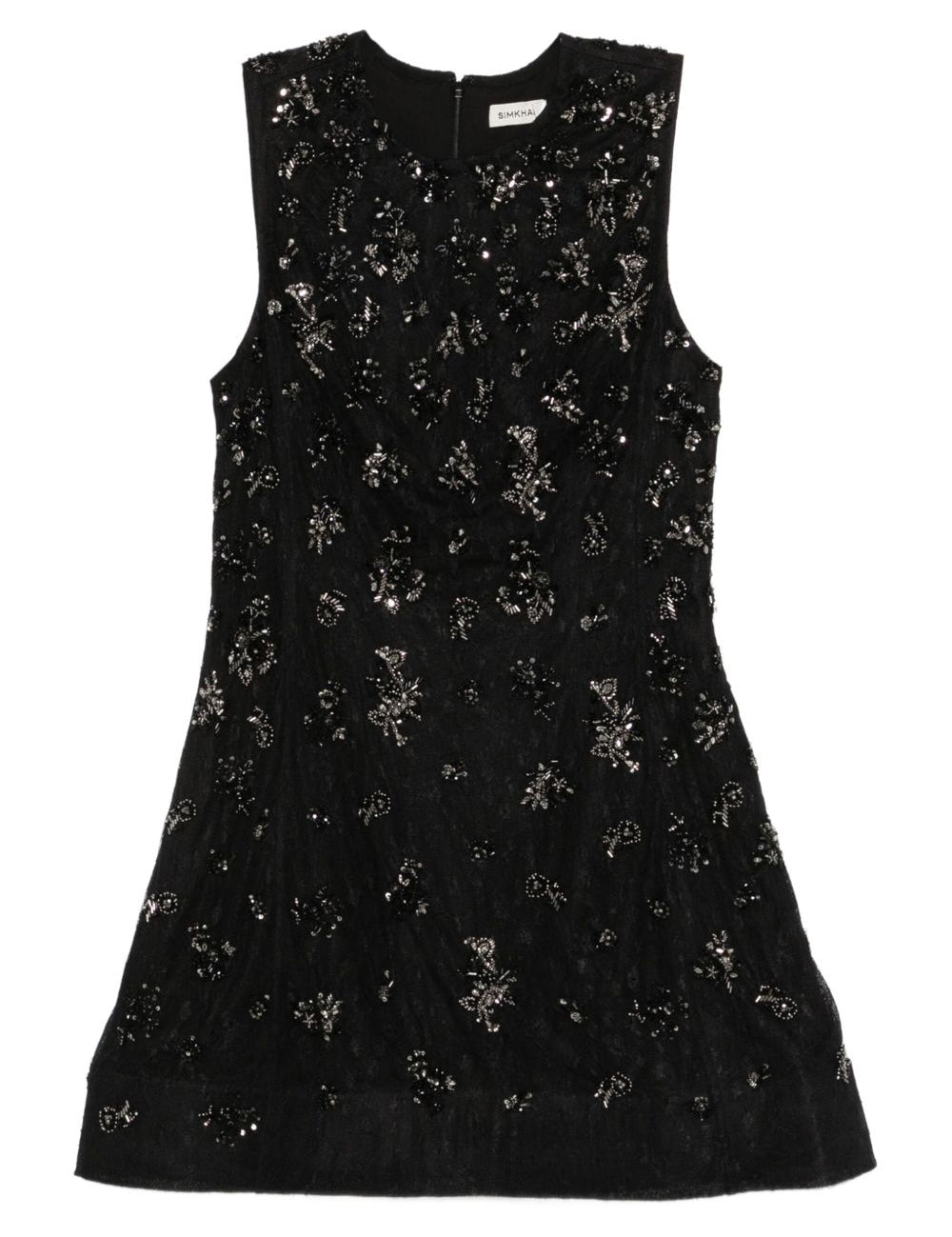 Miniabito con perline evelina in nero Simkhai - donna 