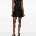 Miniabito con perline evelina in nero Simkhai - donna 