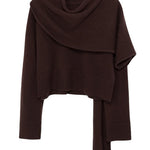 Maglione con dettaglio foulard in marrone Simkhai - donna 