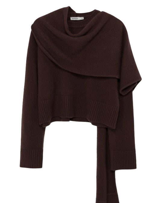 Maglione con dettaglio foulard in marrone Simkhai - donna 