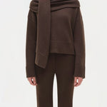 Maglione con dettaglio foulard in marrone Simkhai - donna 