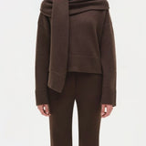 Maglione con dettaglio foulard in marrone Simkhai - donna 