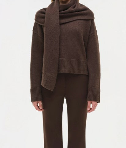 Maglione con dettaglio foulard in marrone Simkhai - donna 