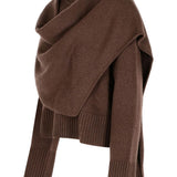 Maglione con dettaglio foulard in marrone Simkhai - donna 