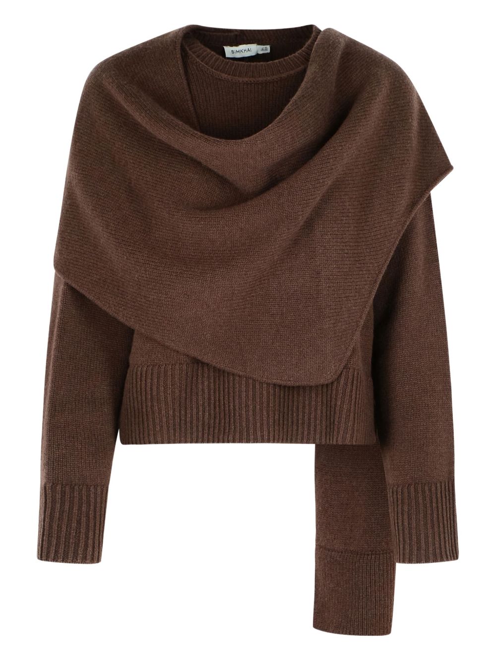 Maglione con dettaglio foulard in marrone Simkhai - donna 