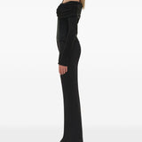 Top drappeggiato con spalle scoperte in nero Simkhai - donna 