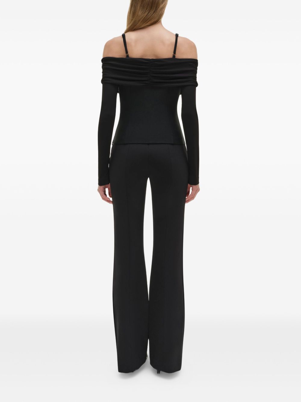 Top drappeggiato con spalle scoperte in nero Simkhai - donna 