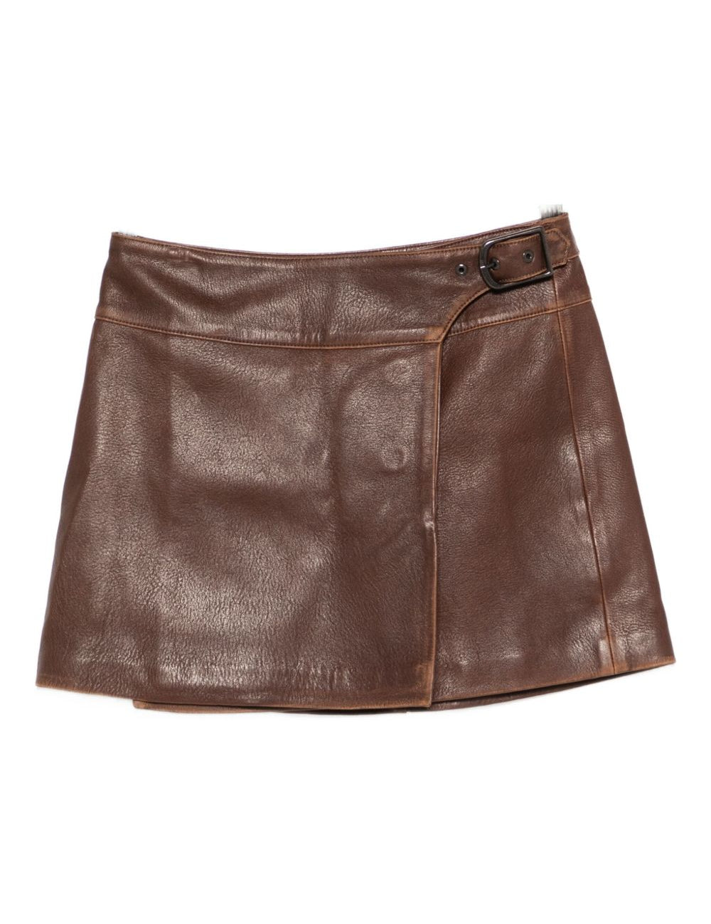 Mini gonna effetto pelle in marrone Simkhai - donna 