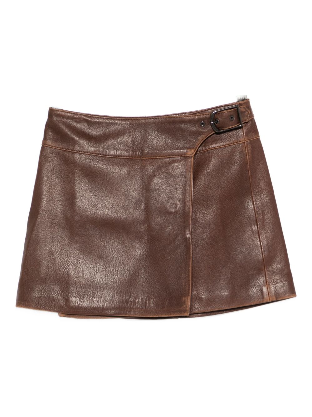 Mini gonna effetto pelle in marrone Simkhai - donna 