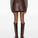 Mini gonna effetto pelle in marrone Simkhai - donna 