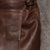 Mini gonna effetto pelle in marrone Simkhai - donna 