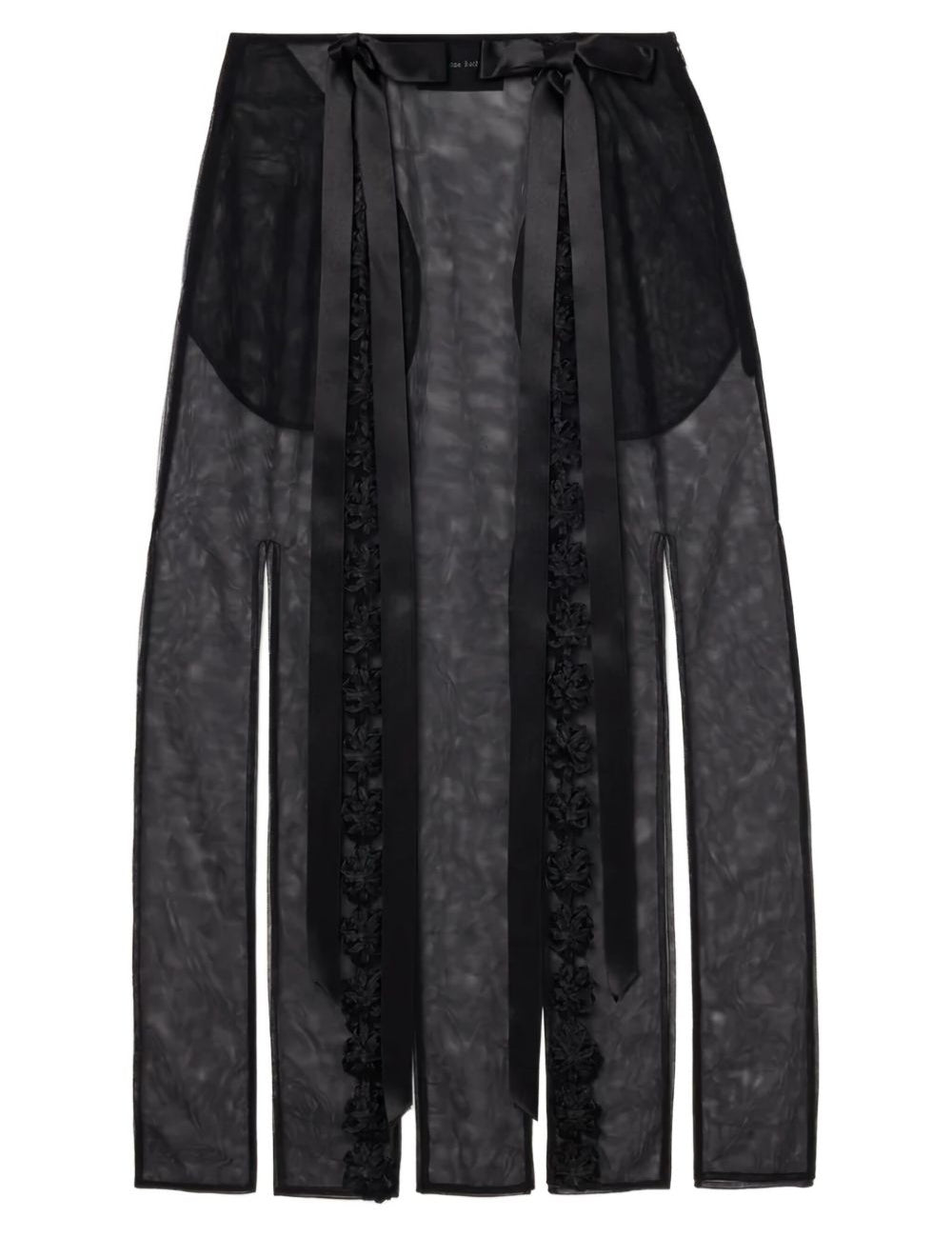 Gonna midi con decorazione in nero Simone Rocha - donna 