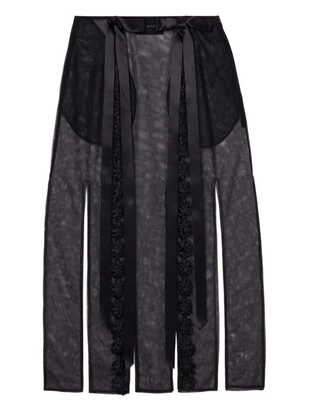 Gonna midi con decorazione in nero Simone Rocha - donna 