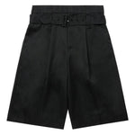 Bermuda plissettati con cintura in nero Simone rocha - uomo 