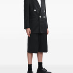 Bermuda plissettati con cintura in nero Simone rocha - uomo 