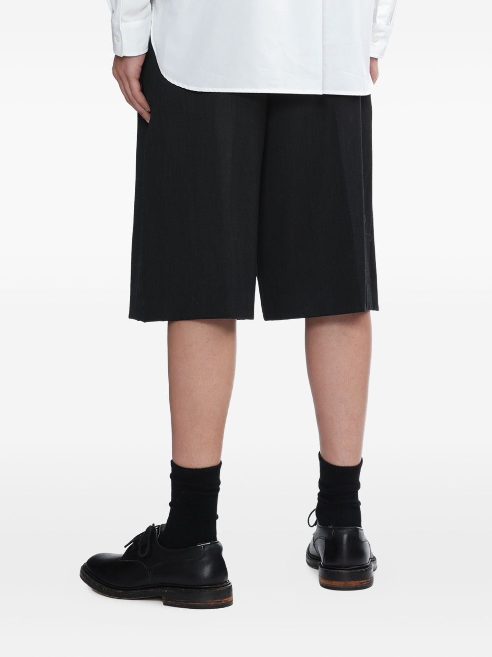 Bermuda plissettati con cintura in nero Simone rocha - uomo 