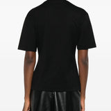 T-shirt con pannelli in raso con volant in nero Simone rocha - donna 