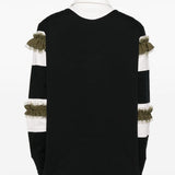 Polo a righe con ruches in bianco e nero Simone rocha - donna 