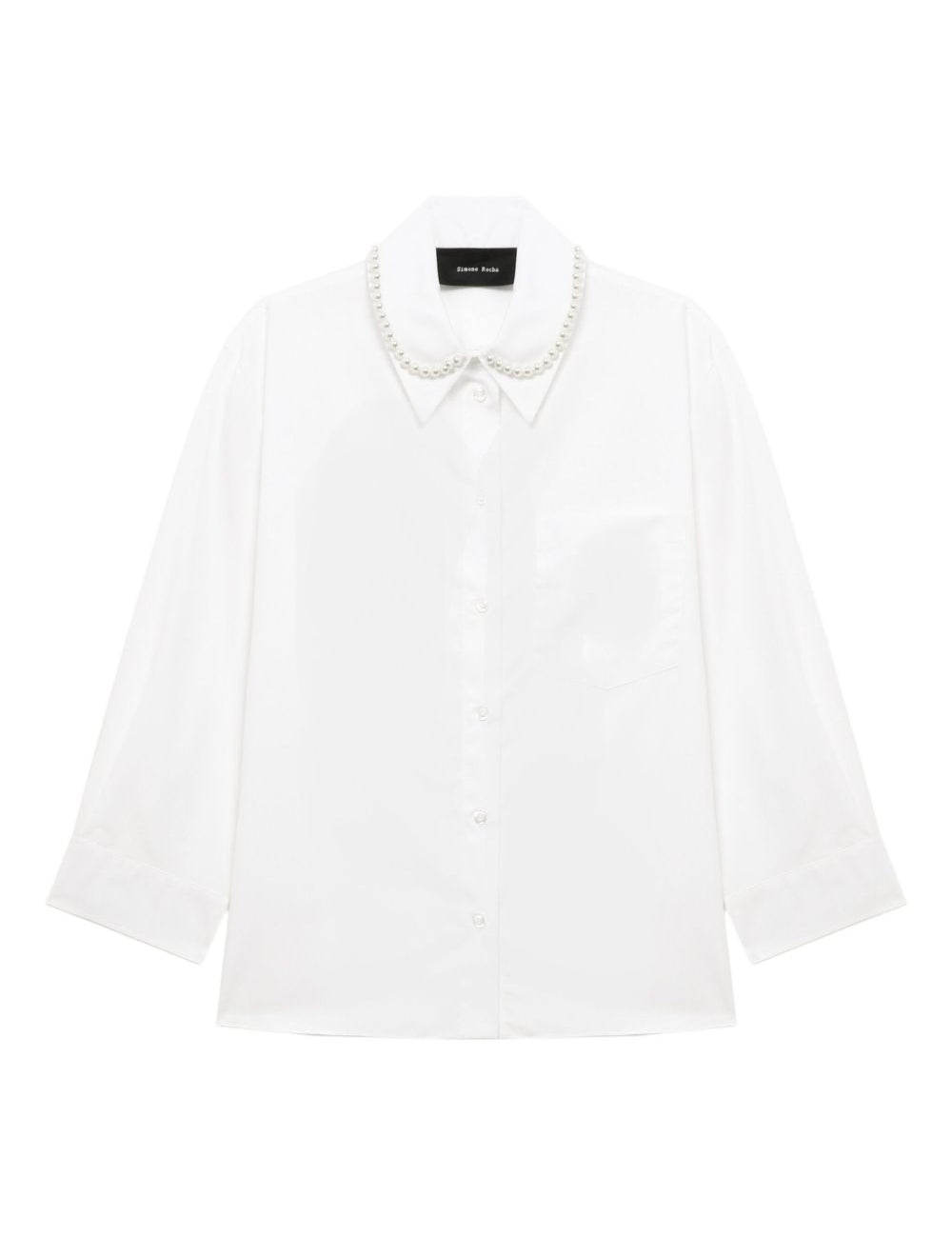 Camicia con decorazione di perle in bianco Simone rocha - donna 