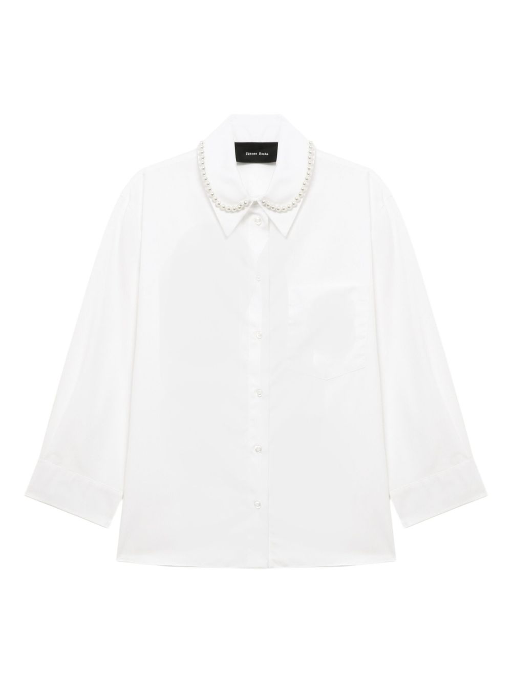 Camicia con decorazione di perle in bianco Simone rocha - donna 