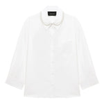 Camicia con decorazione di perle in bianco Simone rocha - donna 