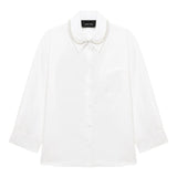 Camicia con decorazione di perle in bianco Simone rocha - donna 