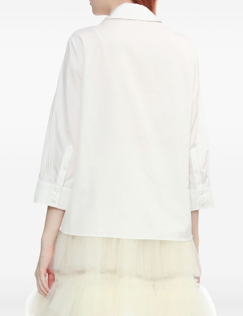 Camicia con decorazione di perle in bianco Simone rocha - donna 