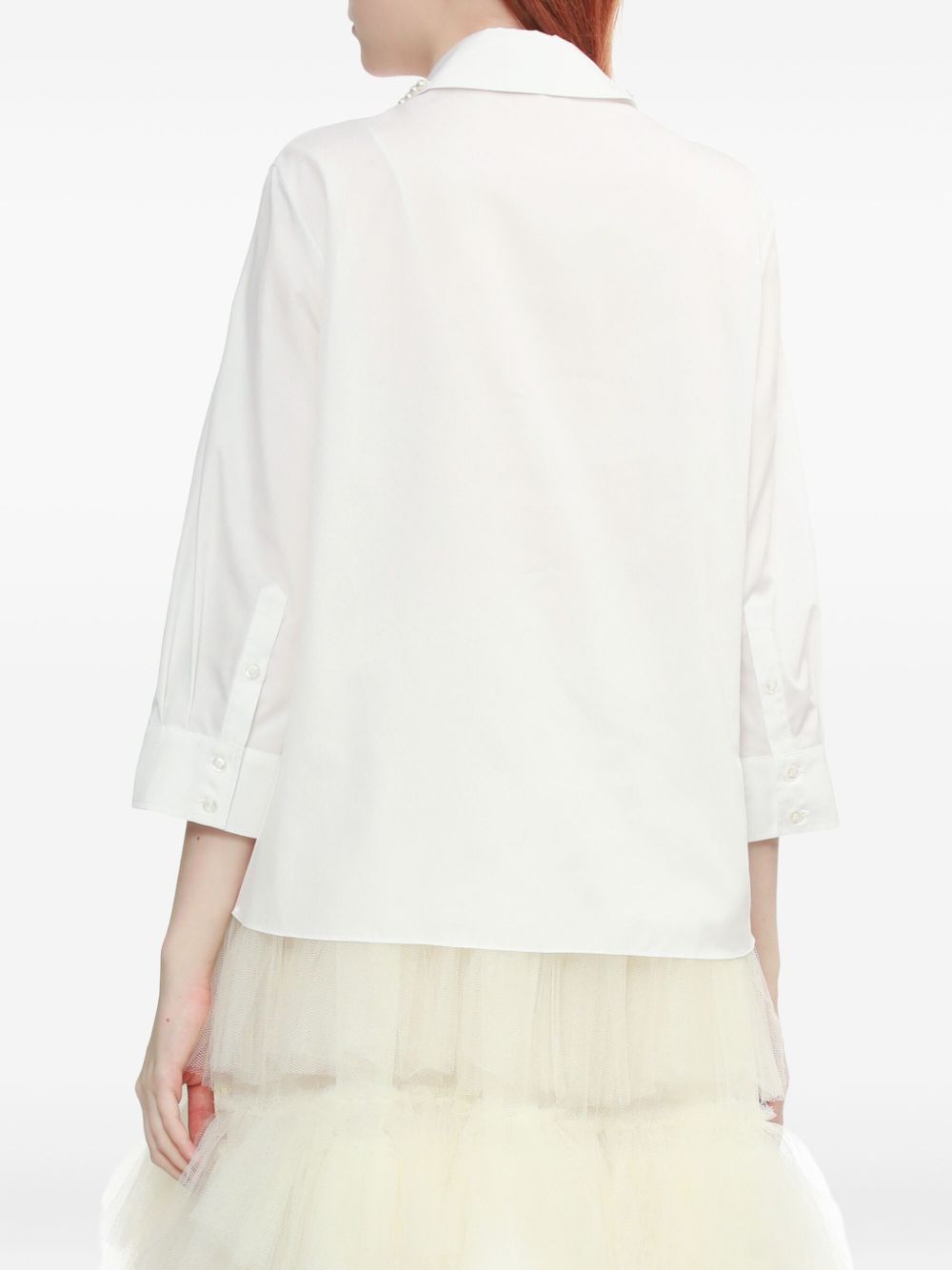 Camicia con decorazione di perle in bianco Simone rocha - donna 