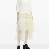 Camicia con decorazione di perle in bianco Simone rocha - donna 