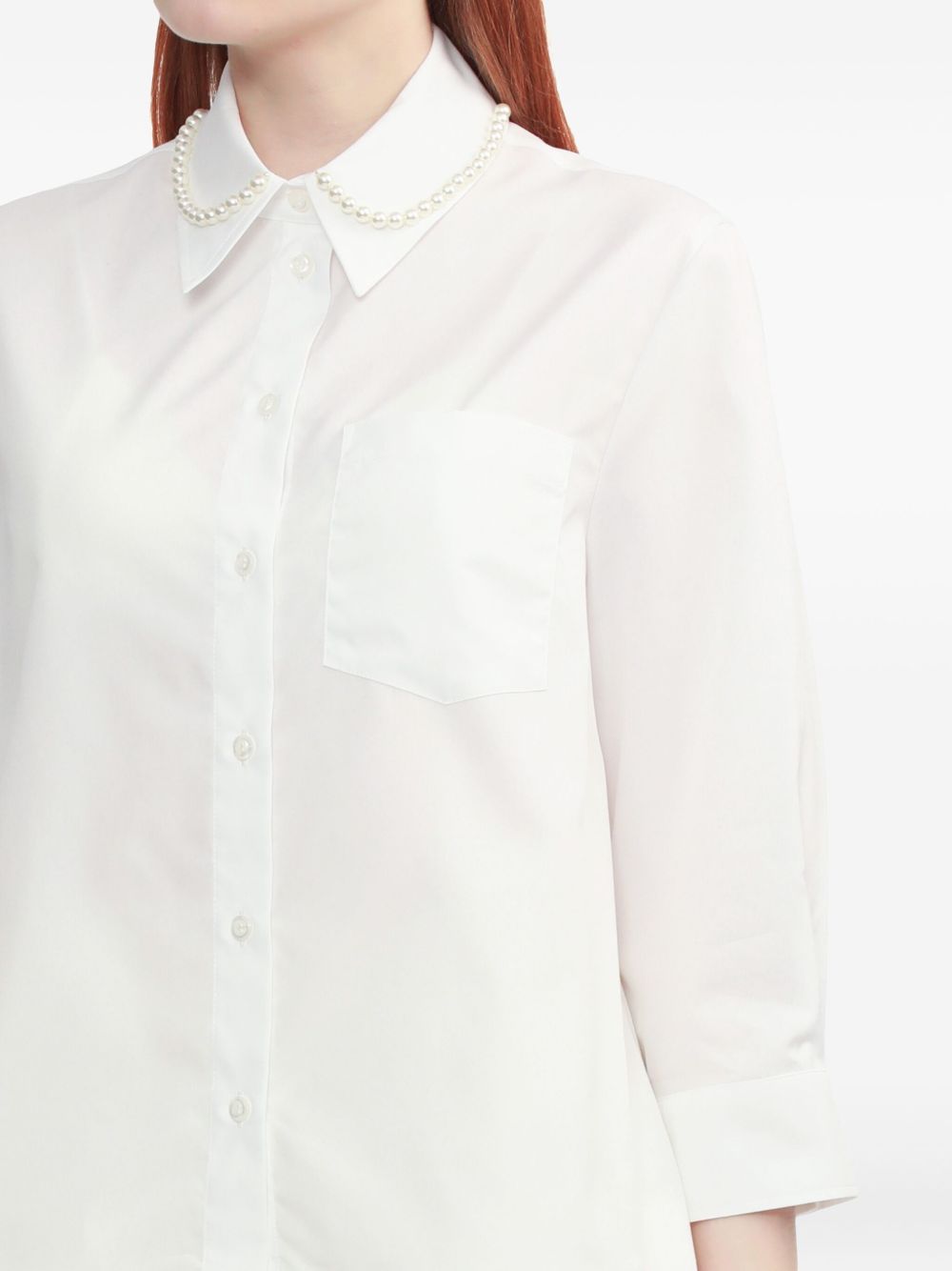 Camicia con decorazione di perle in bianco Simone rocha - donna 