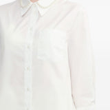 Camicia con decorazione di perle in bianco Simone rocha - donna 