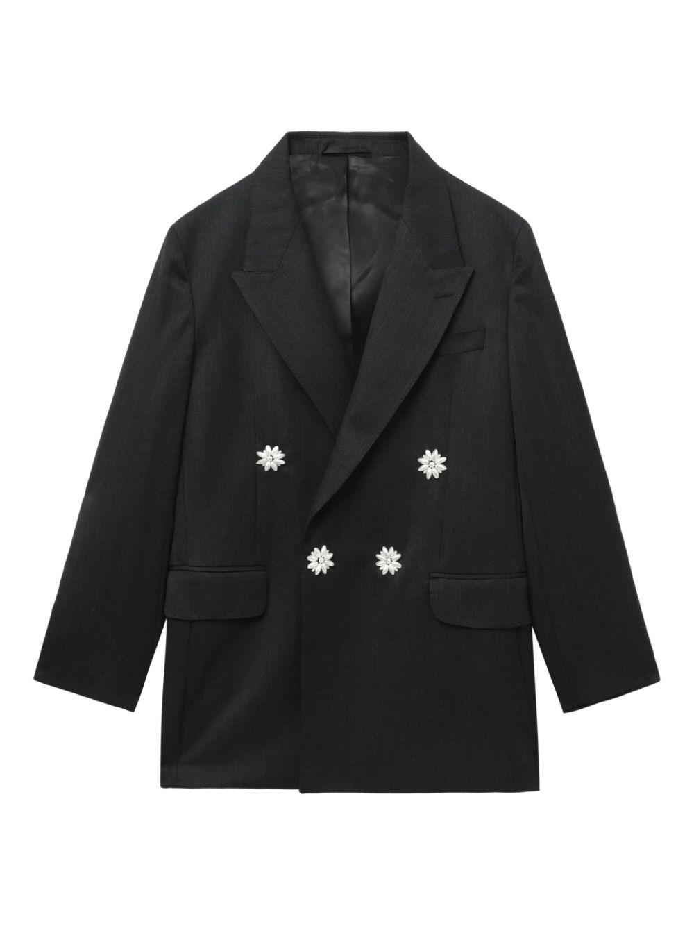 Blazer doppiopetto con decorazione in nero Simone Rocha - donna 