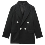 Blazer doppiopetto con decorazione in nero Simone Rocha - donna 