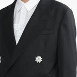 Blazer doppiopetto con decorazione in nero Simone Rocha - donna 