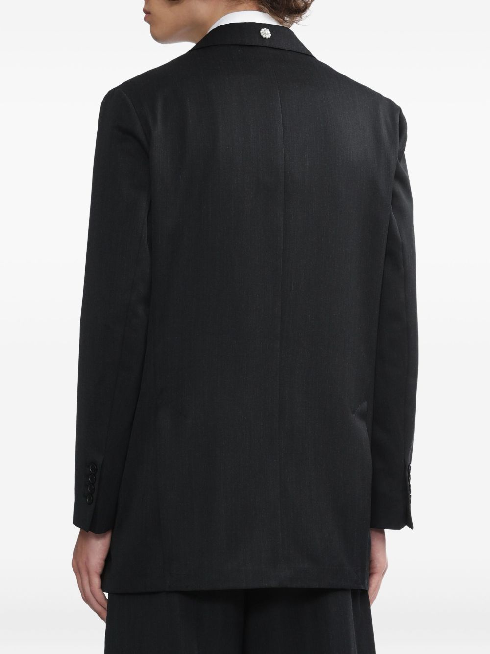 Blazer doppiopetto con decorazione in nero Simone Rocha - donna 