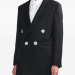Blazer doppiopetto con decorazione in nero Simone Rocha - donna 